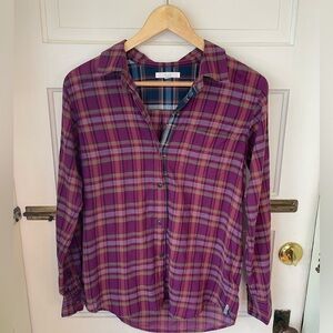 Madewell button up plaid shirt - small